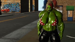 Harley quinn Transformation into She Hulk