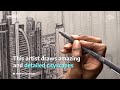 Artist draws amazing and detailed cityscapes