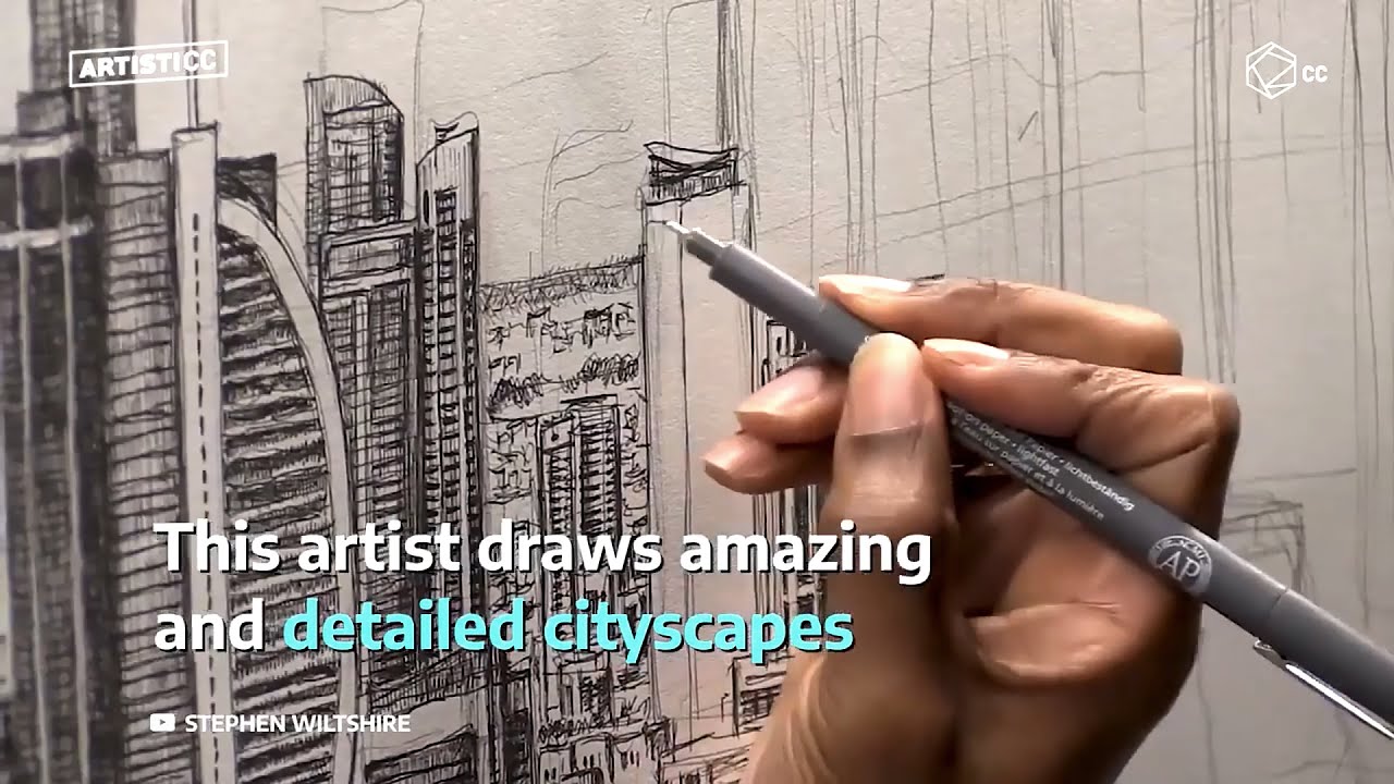 Artist draws amazing and detailed cityscapes