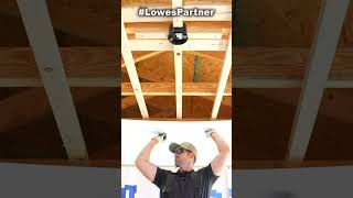 DIY porch ceiling makeover with vinyl soffit from Lowe’s! #LowesPartner #LowesProject #ad