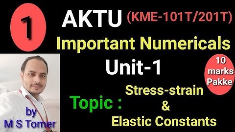 AKTU Important Numericals | Unit-1| #Fundamentals of Mechanical Engineering and Mechatronics