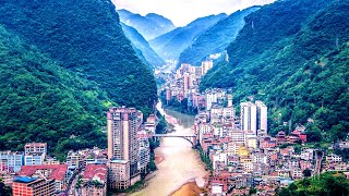 Это самый узкий город в мире. Китайский Уезд Яньцзинь затерянный в горах.