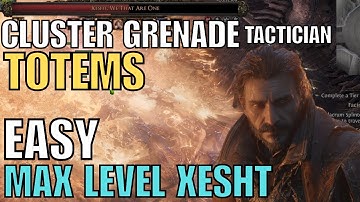 Cluster Grenade Mortar Cannon Tactician Max Level Xesht Kill Path of Exile 2 0.3 Rise of the Abyssus