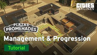 Management & Progression with Overcharged Egg | Plazas & Promenades Tutorial | Cities: Skylines