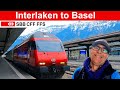 Interlaken to basel  sbb intercity from the lake to the city