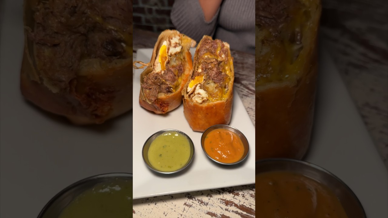 CHEF’S BREAKFAST BURRITO from Tanner Smith’s in NYC’s Midtown! 🌯🔥💥🤤 Yes, please. #DEVOURPOWER