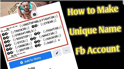 How To Make Unique Name Facebook Account Just Now Method | hd