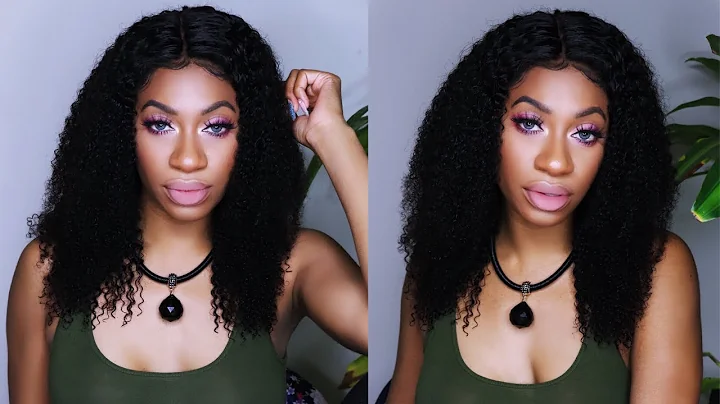 $130 Bouncy Curly 13X4 Human Lace Front wig ft. Ce...