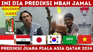 Prediksi Juara🏆Piala Asia 2024 - Indonesia, Iraq, Jepang, Korea Selatan diprediksi mbah jamal