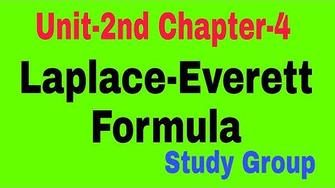 Laplace-Everett Formula (Lecture-19)(Numerical Analysis)Bsc 3rd year