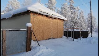 Обзор гаража в сельской местности Якутии, минус 50 °C