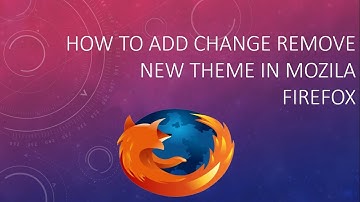 How To Add/Change/Remove Mozilla Firefox Themes,Add-ons