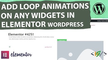 How to Add Loop Animation on Any Widgets / Elements using CSS in Elementor | Continuous Animations