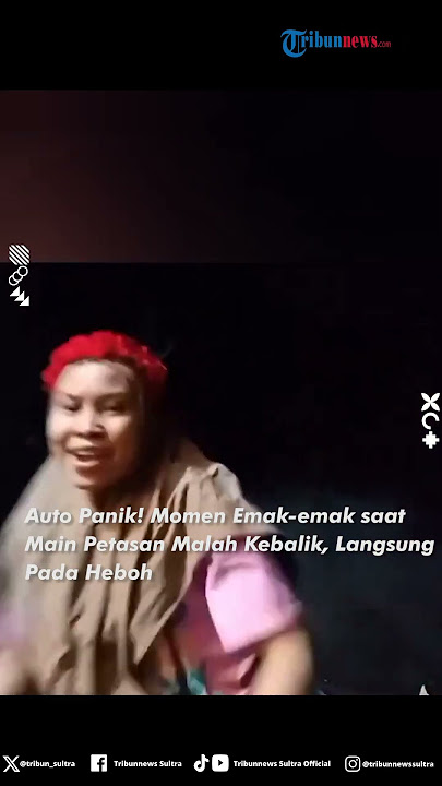 Auto Panik! Momen Emak-emak saat Main Petasan Malah Kebalik, Langsung Pada Heboh