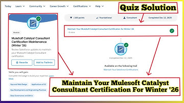 MuleSoft Catalyst Consultant Certification Maintenance Winter 
