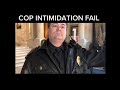 (EPIC FAIL) COP INTIMIDATION FAIL AT STATE CAPITOL IN RHODE ISLAND