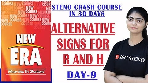 Alternative Signs For R and H | New Era Red Book | Crash Course | SSC Steno Skill Test 2022-23 |