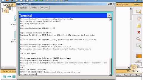 Backing Up a Cisco Router Configuration to a TFTP Server part 1.wmv Packet Tracer