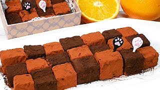 バレンタインにオレンジの生チョコの作り方Nama-Chocolate with orange