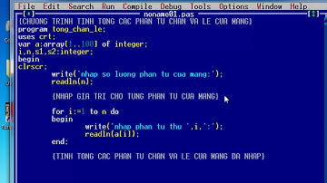 Chương trình tính tổng các số chẵn và lẻ của mảng 1 chiều