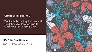 Clause 2 of Form 3CD: Tax Audit Reporting: Insights and Guidelines by TAQRB