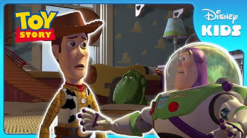 Woody Meets Buzz! 🤠👨‍🚀 | Toy Story | Disney Kids
