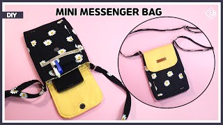 DIY Mini Crossbody bag & messenger bag / กระเป๋าใส่โทรศัพท์ / สอนเย็บผ้า [Tendersmile Handmade]