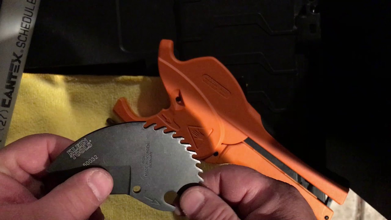 Klein ratcheting PVC cutter YouTube