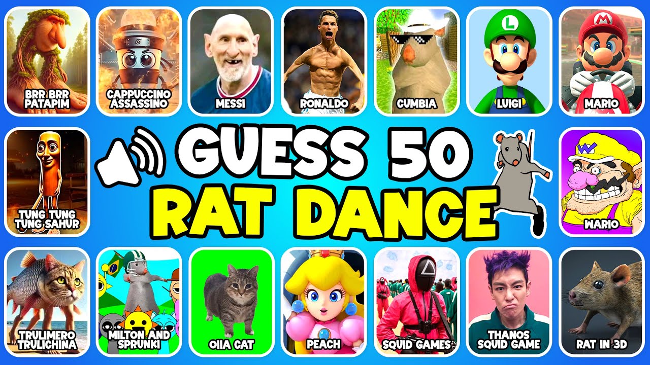 🍄Guess Who's Dancing #7 | Guess All The Rat Dance Memes 🐁 Italian Brainrot🐭Mario Bros And More!