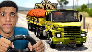 CAMINHÃO MUITO VELHO PUXANDO 31 TONELADAS! ( INCRÍVEL ) - EURO TRUCK SIMULATOR 2