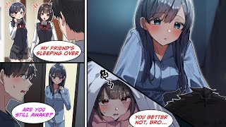 [Manga Dub] My Step Sister's Friend Sleeps Over And Sneaks Into My Bed At Night, But... [Romcom]