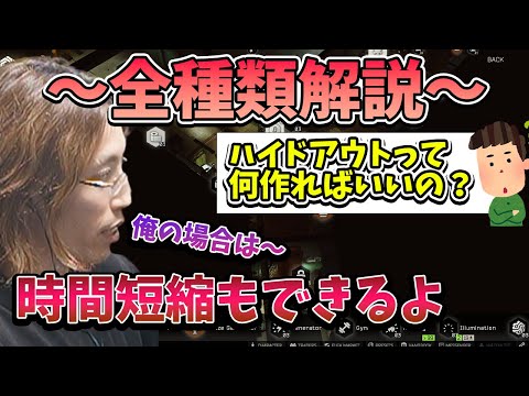 【脱 タルコフ初心者】ハイドアウトの効率的な使い方を説明する釈迦【2023/1/24】