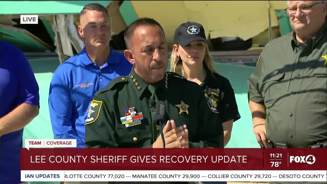Lee County Sheriff gives update on Fort Myers Beach YouTube