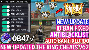 THE KING CHEATS V62 | OB47 FF HACK | FREE FIRE MOD MENU | THE KING CHEATS HACK | FF HACK