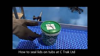 How to seal lids on plastic tubs semi automated lidding machine by C-Trak Conveyors 140 views 3 months ago 5 minutes, 34 seconds