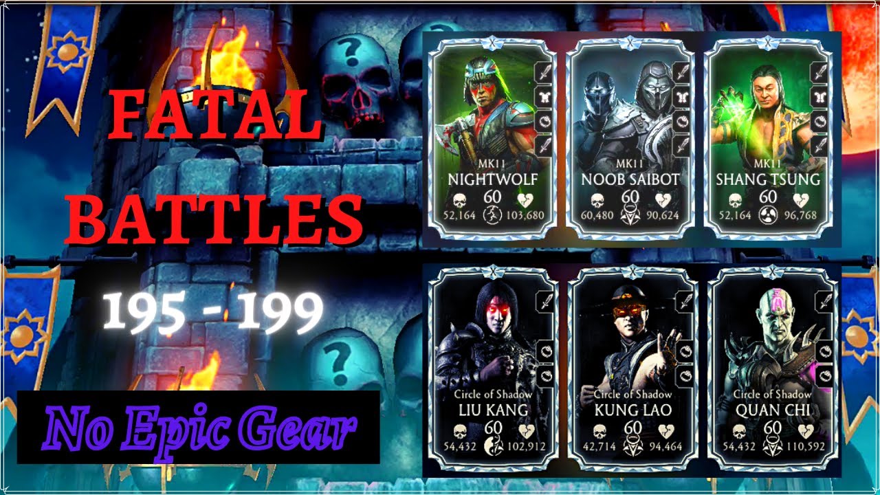 Earthrealm Fatal Tower Battles 195 to 199 Rewards mk11 Team MK
