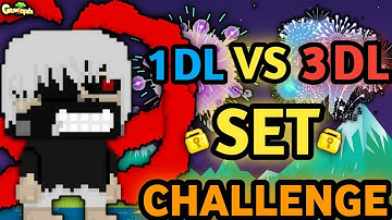 1 DL VS 3 DLS NEW SET CHALLENGE (NEW ITEM) | Growtopia - Set Challenge #103