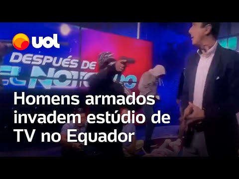 Ataque no Equador: Homens armados invadem transmissão ao vivo estação de TV pública; veja vídeo