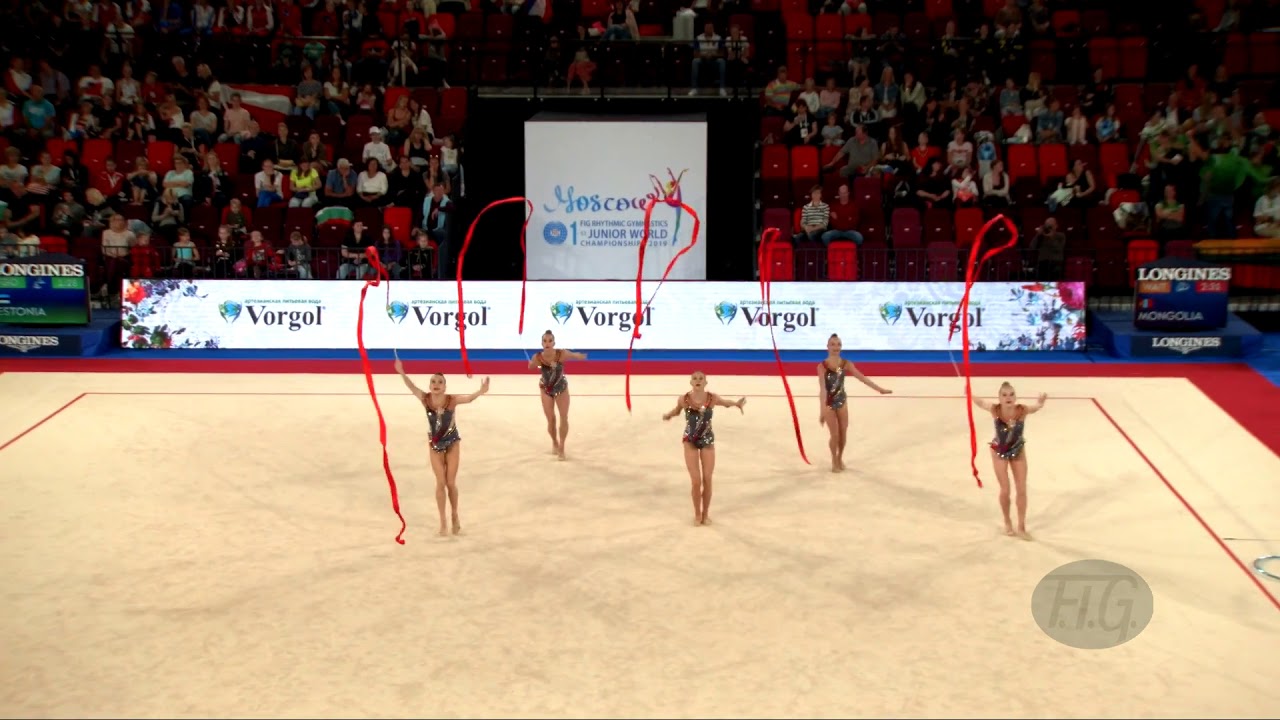 qualifications tradução Estonia (EST) - 2019 Rhythmic Junior Worlds, Moscow (RUS) - Qualifications 5 Ribbons