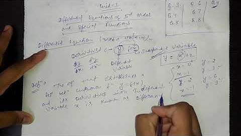 Introduction  to Differential Equation for B.sc 2nd year by Sapna Agarwal