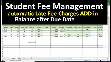 student fee collection and status system in excel.  student fee management system in excel.