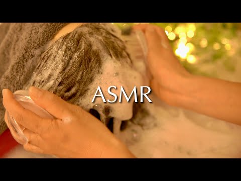 【ASMR】猫からお邪魔されつつも癒されたいシャンプー動画