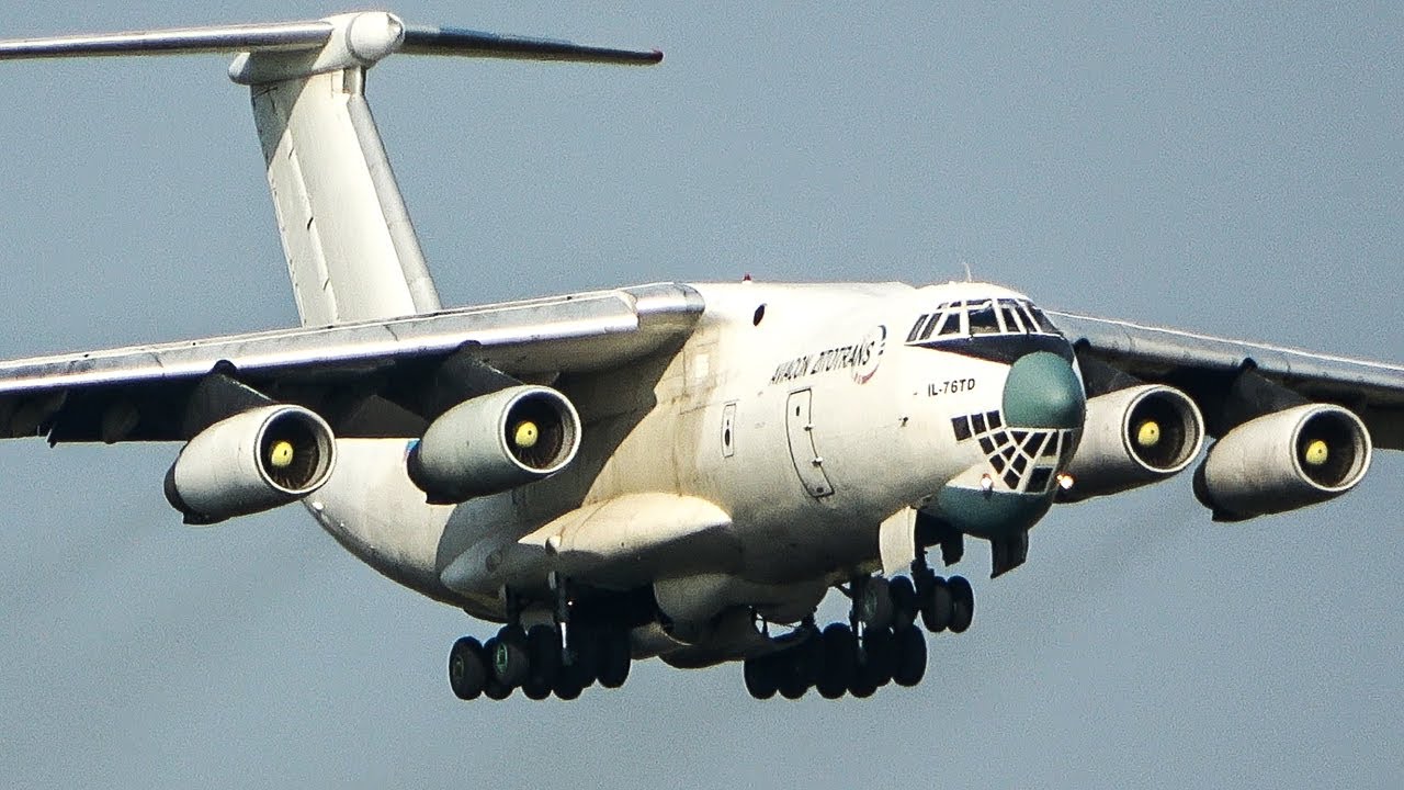 10 HEAVY ILUYSHIN IL76 landings & departures - IL76TD with classic ...