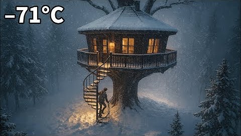 Building a Treehouse to Survive the Blizzard | Off-Grid Life in the Frozen Wild