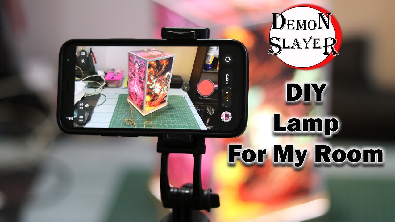 Demon Slayer DIY Lamp for My Room Easy Craft Idea