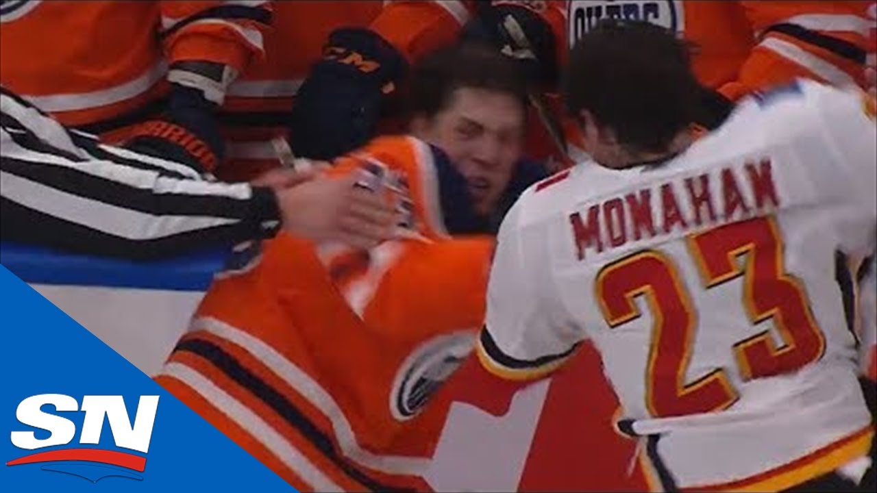 Ryan Nugent-Hopkins and Sean Monahan 