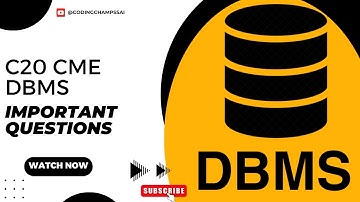 DBMS Important Questions| ap diploma C20 CME 3rd Sem DBMS Important Questions