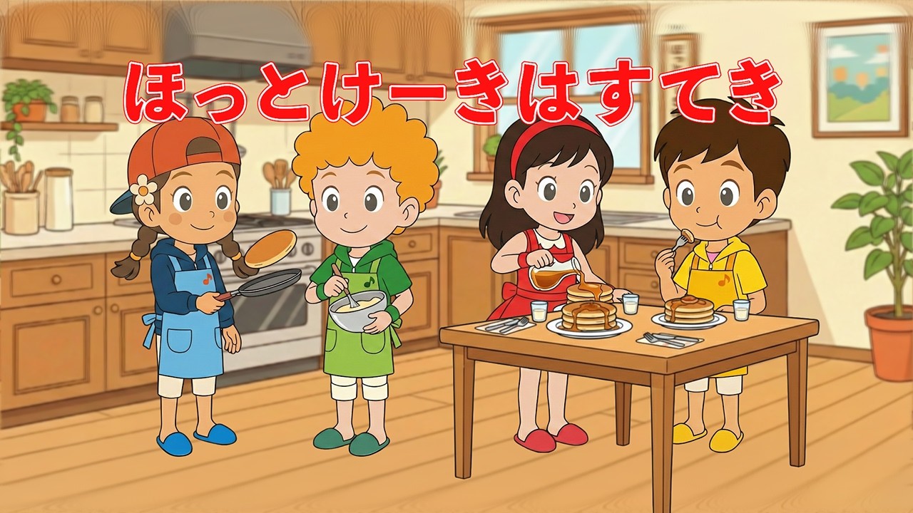 🥞ほっとけーきはすてき（歌詞付き）🎶おかあさんといっしょ　たべればみんな、まぁるい気持ち✨