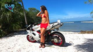 Vroom Red Micro Bikini & Ducati Model Paiselyroseluvin Ncs Facading Freefalling Edm
