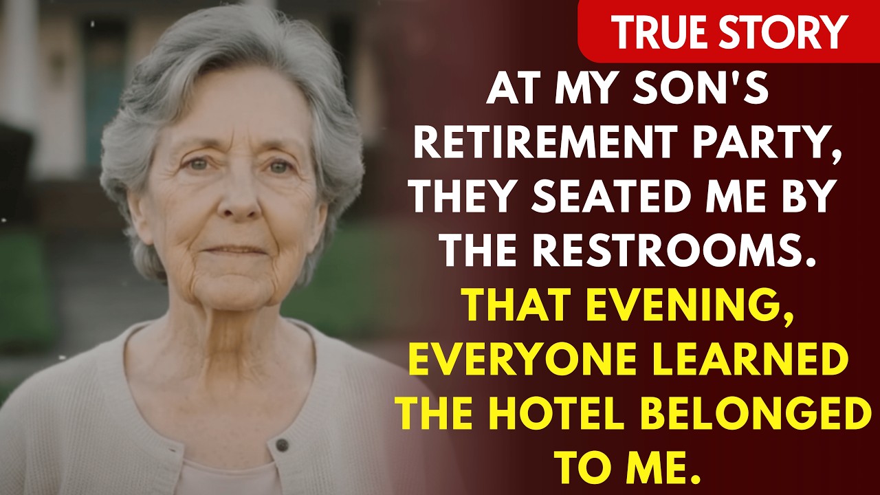 At my son's retirement party, they seated me by the restrooms. That evening, everyone learned the...